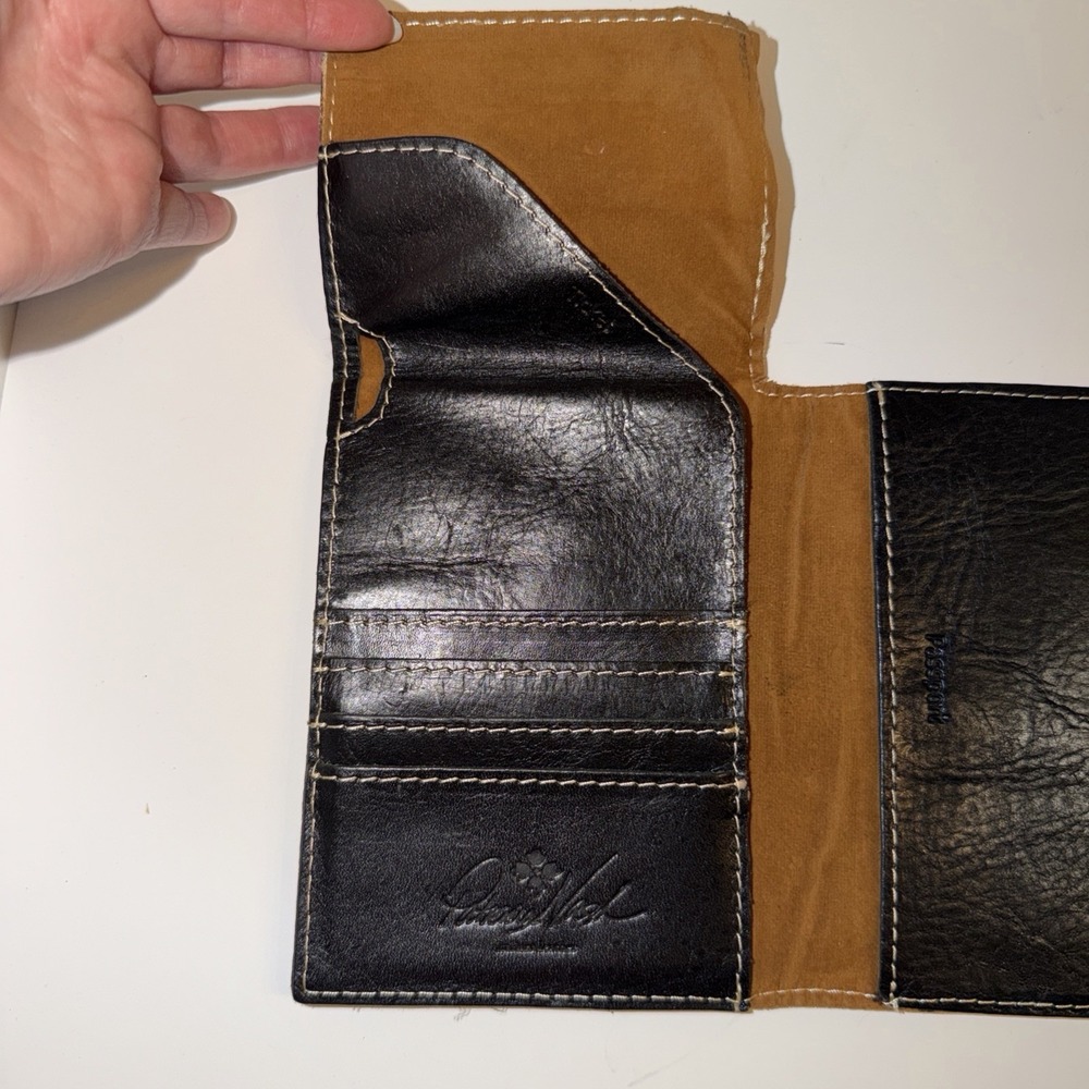Patricia Nash Floral Leather Passport Wallet Travel Organizer Snap Closure - Picture 4 of 8